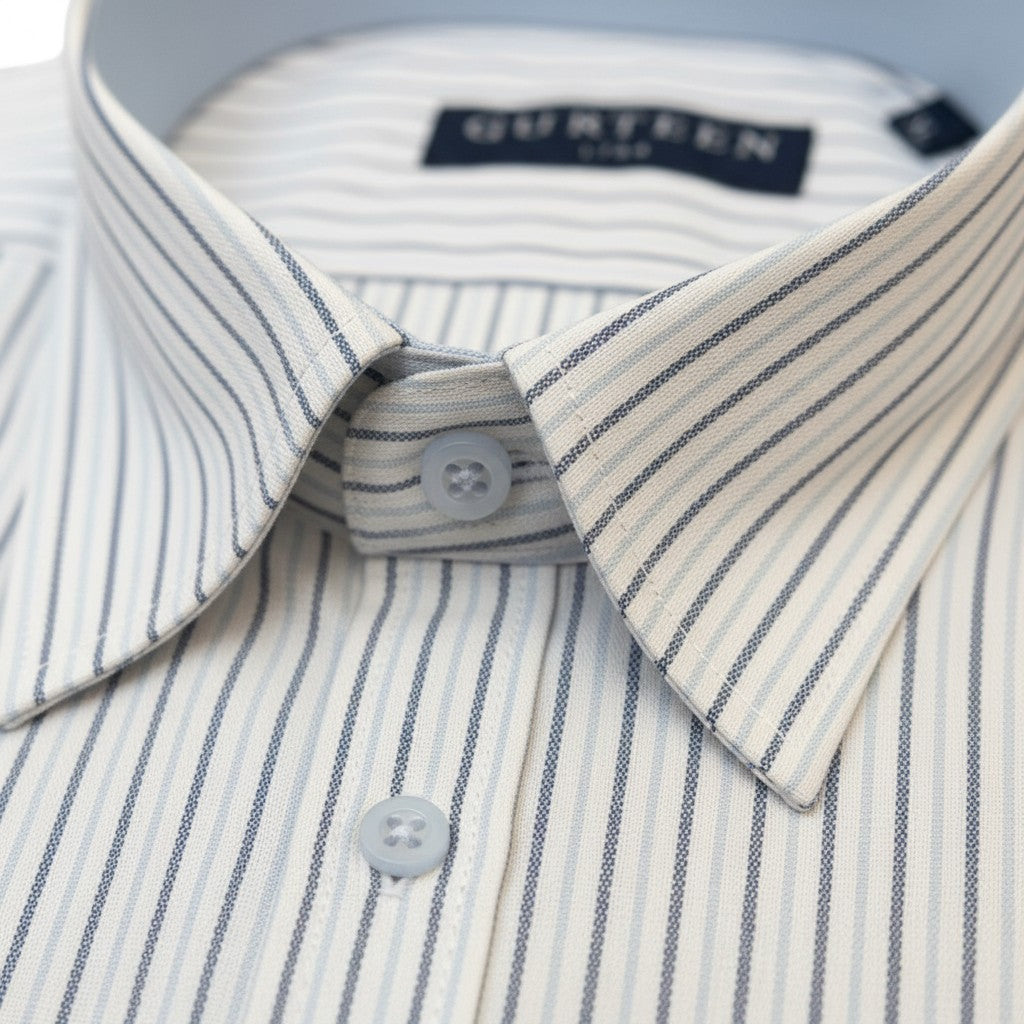 Gurteen - Mens - Seville - Modern Fit / Short Sleeved - Sky Stripe 530 - Wildvine Clothing, Spalding, Lincolnshire