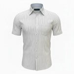 Gurteen - Mens - Seville - Modern Fit / Short Sleeved - Sky Stripe 530 - Wildvine Clothing, Spalding, Lincolnshire
