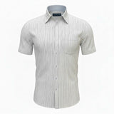 Gurteen - Mens - Seville - Modern Fit / Short Sleeved - Sky Stripe 530 - Wildvine Clothing, Spalding, Lincolnshire