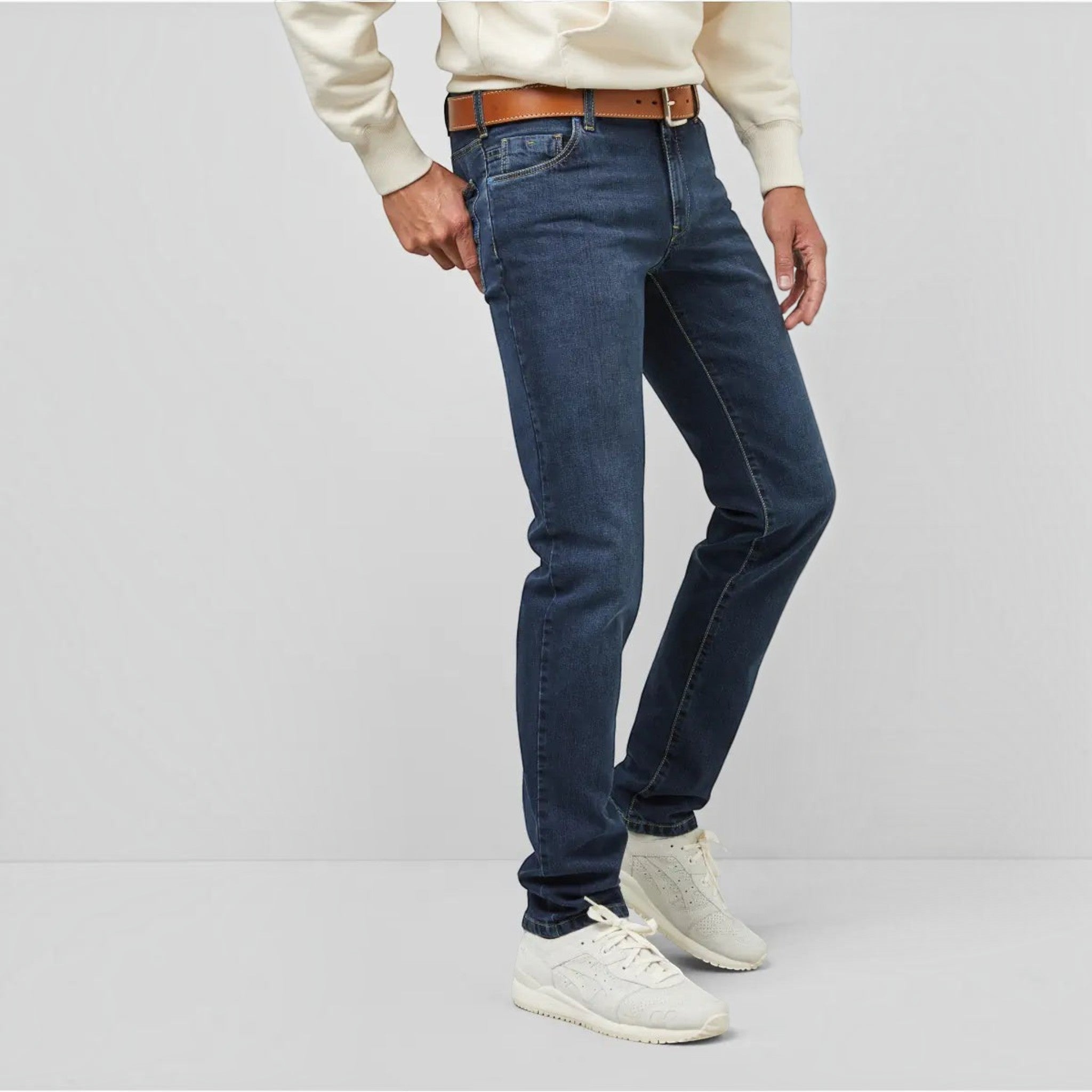 MEYER M5 Mens Jeans – 9-6207 18 Slim Cross Denim – Modern Fit - Overdyed Blue - Wildvine Clothing, Spalding, Lincolnshire