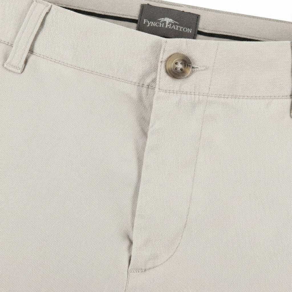 Fynch-Hatton - Mens Shorts - Summer Stretch Bermuda - Stone - Wildvine Clothing, Spalding, Lincolnshire