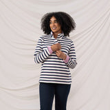 Lighthouse - Ladies Haven II Jersey - Navy Sage Rose Stripe - Wildvine Clothing, Spalding, Lincolnshire