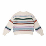 Wild Flower - Ladies - Colourful Striped Knit Jumper - Ivory/Multi - Wildvine Clothing, Spalding, Lincolnshire