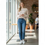 Lighthouse - Ladies Causeway II Top - Sea Kelp/Rust Stripe - Wildvine Clothing, Spalding, Lincolnshire