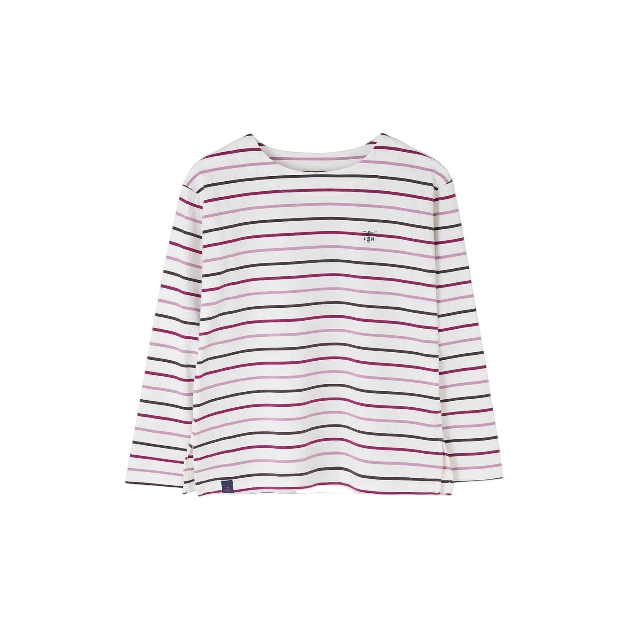 Lighthouse - Ladies Causeway II Top - Cranberry/Pink Stripe - Wildvine Clothing, Spalding, Lincolnshire