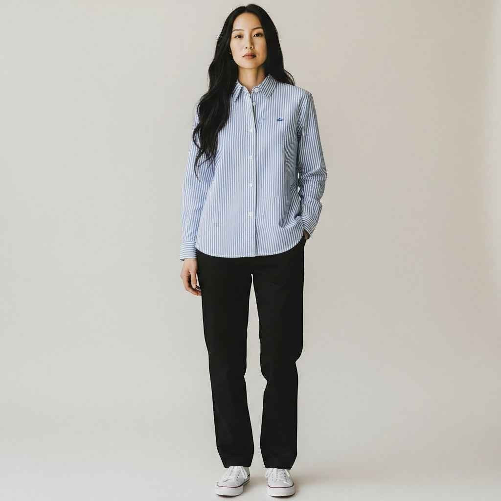 Fynch-Hatton - Ladies Blouse - CL Oxford Stripe - Azur Blue 642 - Wildvine Clothing, Spalding, Lincolnshire