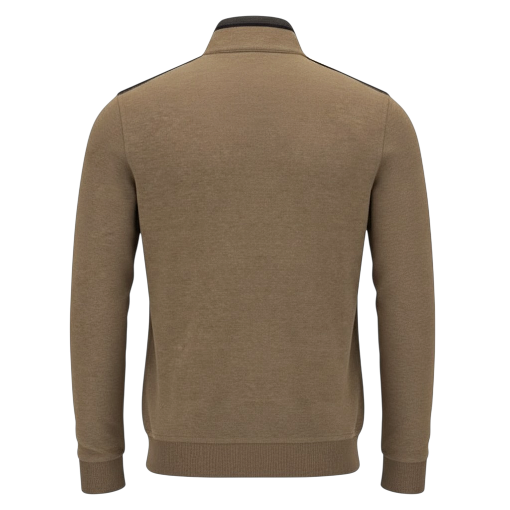 DG's Drifter Mens - Half Zip Sweatshirt - Tan - 553 55222 43 - Wildvine Clothing, Spalding, Lincolnshire