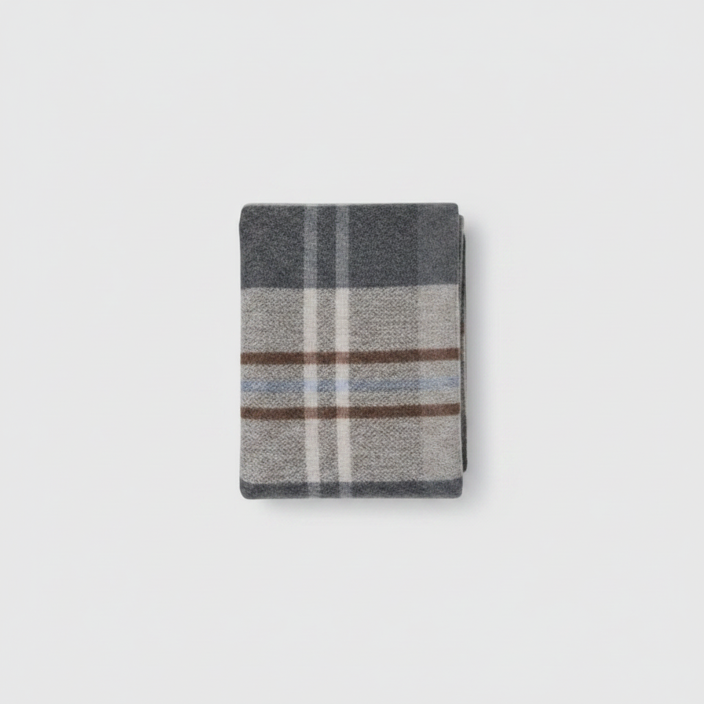 DG's Drifter Mens - Scarf - Tartan - Muted Brown / Grey - 59004 43 - Wildvine Clothing, Spalding, Lincolnshire