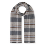 DG's Drifter Mens - Scarf - Tartan - Muted Brown / Grey - 59004 43 - Wildvine Clothing, Spalding, Lincolnshire
