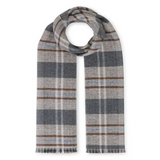 DG's Drifter Mens - Scarf - Tartan - Muted Brown / Grey - 59004 43 - Wildvine Clothing, Spalding, Lincolnshire