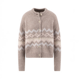 Fynch-Hatton - Ladies - Alpaca / Wool Cardigan Norway Yearn - Taupe - 26097471 851 - Wildvine Clothing, Spalding, Lincolnshire