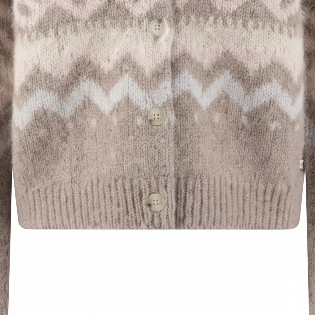 Fynch-Hatton - Ladies - Alpaca / Wool Cardigan Norway Yearn - Taupe - 26097471 851 - Wildvine Clothing, Spalding, Lincolnshire