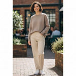 Fynch-Hatton - Ladies - Merino Wool Crew Neck Jumper - Urban Taupe - 26097442 851 - Wildvine Clothing, Spalding, Lincolnshire