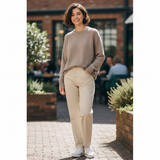 Fynch-Hatton - Ladies - Merino Wool Crew Neck Jumper - Urban Taupe - 26097442 851 - Wildvine Clothing, Spalding, Lincolnshire