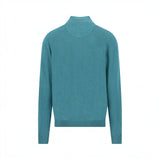 Fynch-Hatton - Mens Knitwear - Air Cotton Troyer-Zip - Teal - 1607316 673 - Wildvine Clothing, Spalding, Lincolnshire
