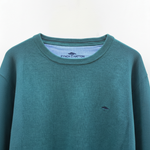 Fynch-Hatton - Mens Knitwear - Superfine Cotton Sweater - O'Neck - Teal - 1614210 673 - Wildvine Clothing, Spalding, Lincolnshire