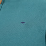 Fynch-Hatton - Mens Knitwear - Air Cotton Troyer-Zip - Teal - 1607316 673 - Wildvine Clothing, Spalding, Lincolnshire