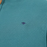 Fynch-Hatton - Mens Knitwear - Air Cotton Troyer-Zip - Teal - 1607316 673 - Wildvine Clothing, Spalding, Lincolnshire