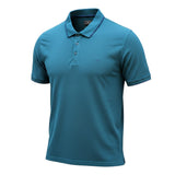 WILDVINE Clothing Co. teal 2-ply pique cotton polo shirt with a classic collar and button placket.