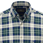 Fynch-Hatton - Mens Premium Oxford Shirt - Teal Check - 16078490 673 - Wildvine Clothing, Spalding, Lincolnshire