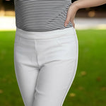 Pinnns - Ladies - Figure Sculpting Bengaline Crop Trousers - White 408C - Wildvine Clothing, Spalding, Lincolnshire