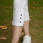 Pinnns - Ladies - Figure Sculpting Bengaline Crop Trousers - White 408C - Wildvine Clothing, Spalding, Lincolnshire