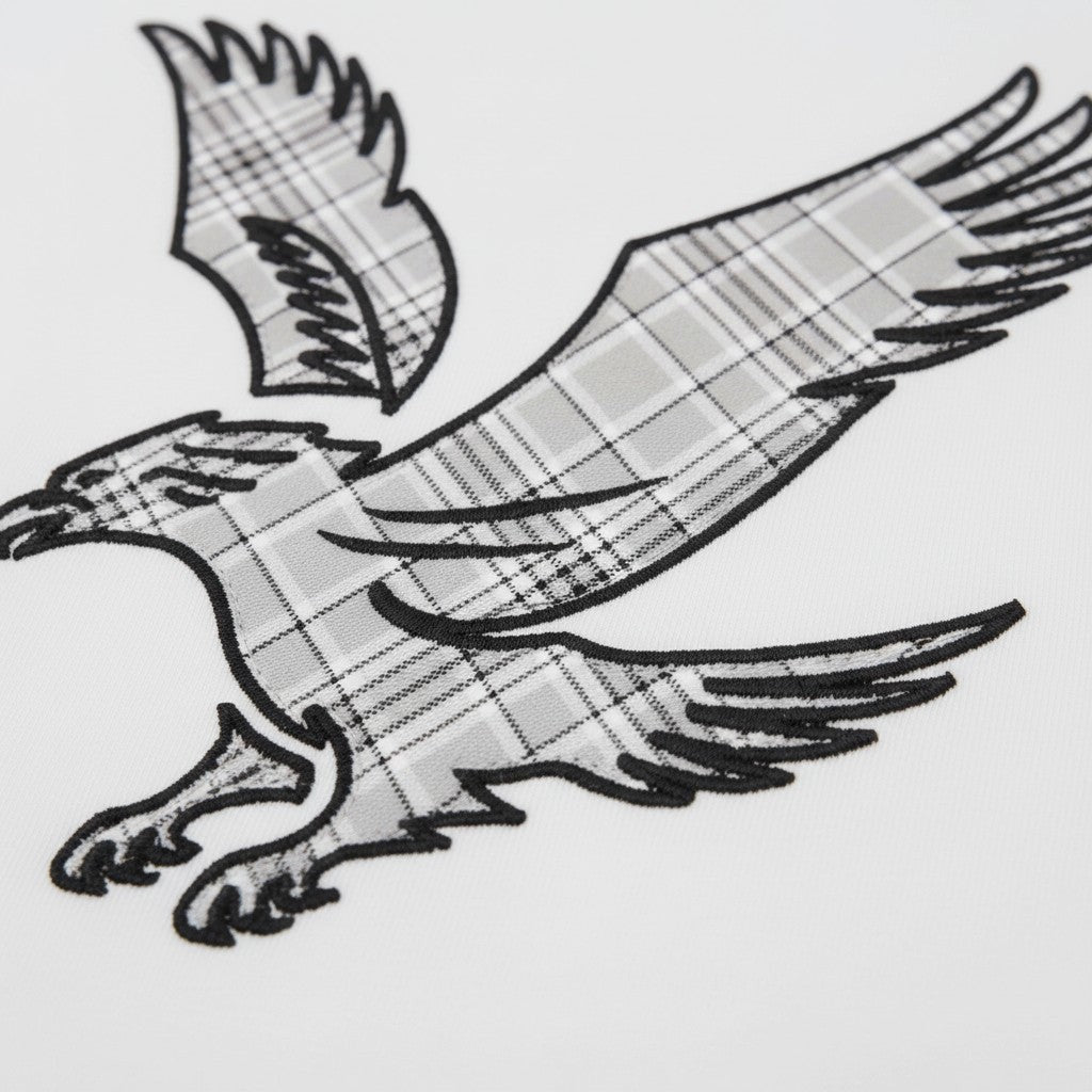 Lyle & Scott - Mens Check Eagle T-Shirt - White TS2461V 626 - Wildvine Clothing, Spalding, Lincolnshire
