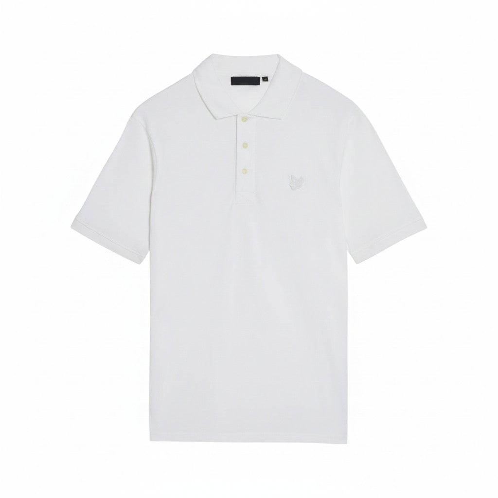 Lyle & Scott - Mens Tonal Eagle Polo Shirt - White 626 - Wildvine Clothing, Spalding, Lincolnshire