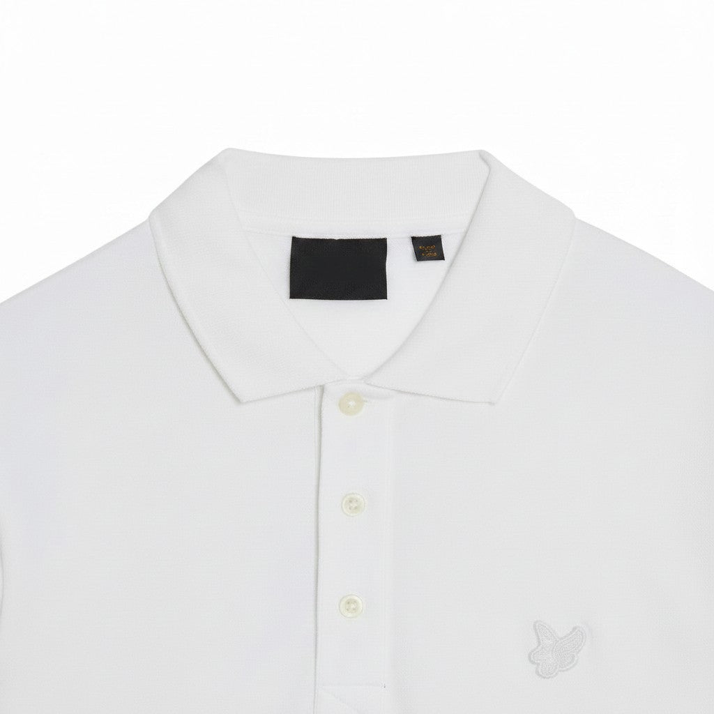 Lyle & Scott - Mens Tonal Eagle Polo Shirt - White 626 - Wildvine Clothing, Spalding, Lincolnshire