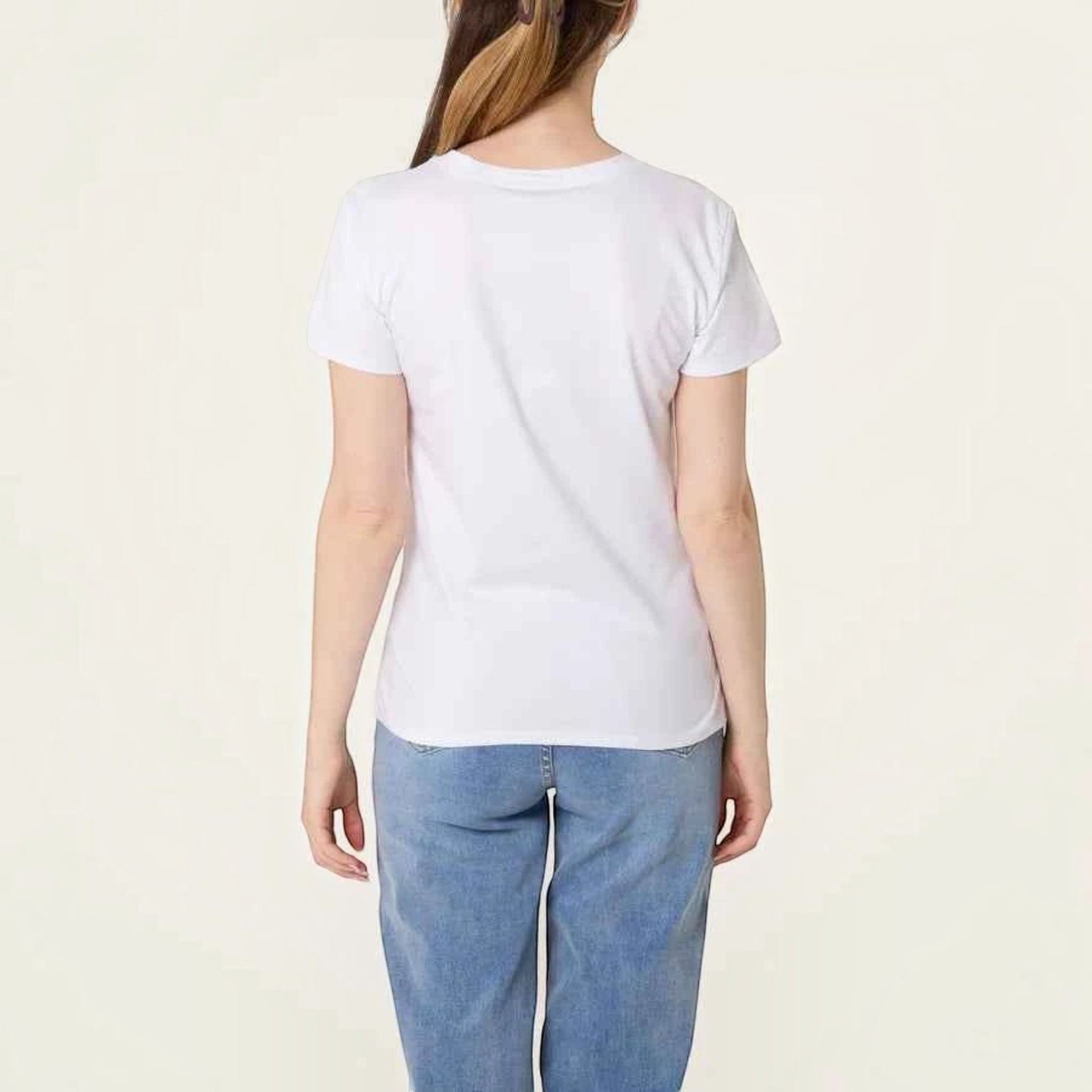 Ladies - Embellished Hot Air Balloon T-shirt - White - Wildvine Clothing, Spalding, Lincolnshire