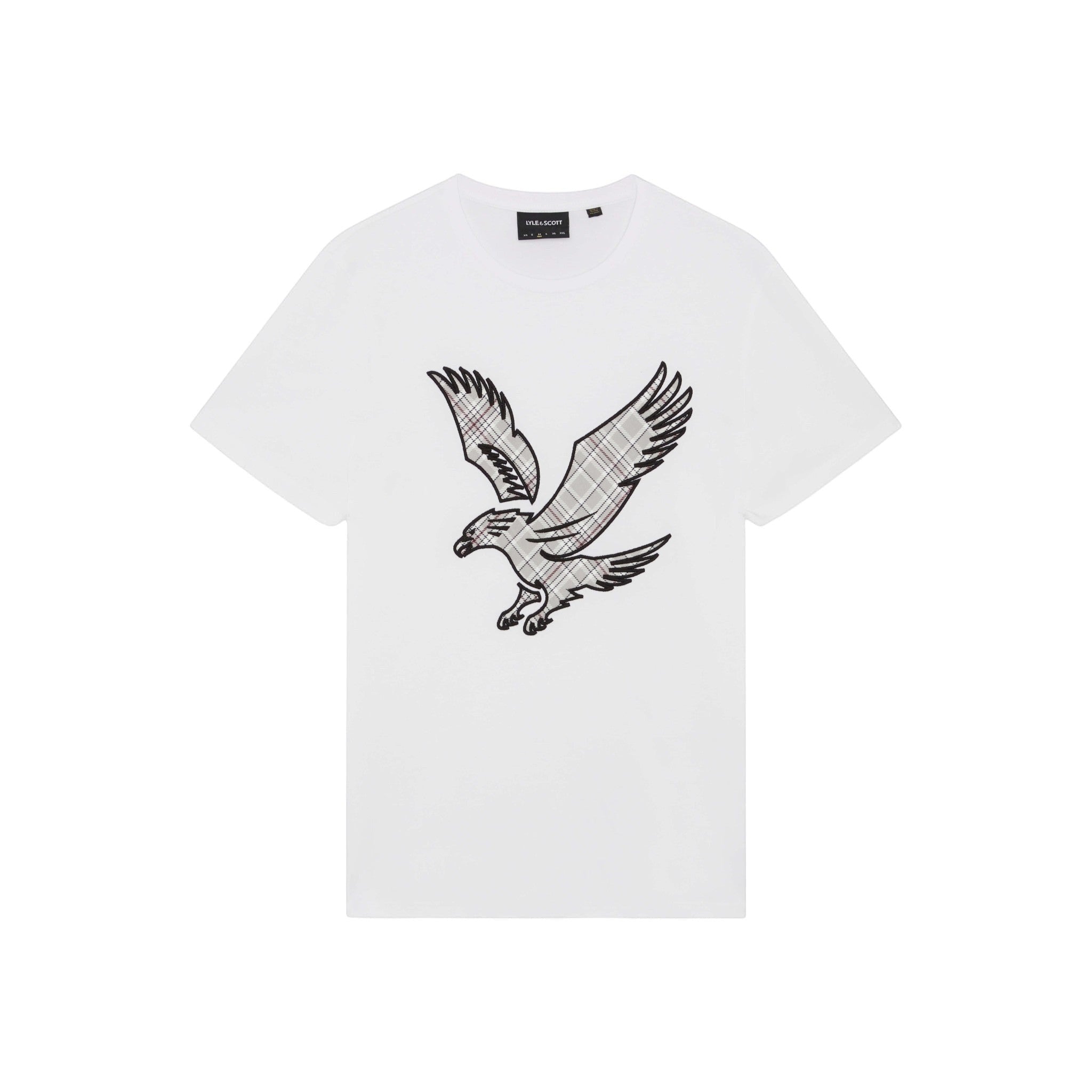 Lyle & Scott - Mens Check Eagle T-Shirt - White TS2461V 626 - Wildvine Clothing, Spalding, Lincolnshire