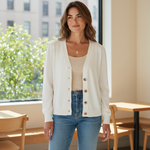 Alice Collins - Daphne Cardigan - White - Wildvine Clothing, Spalding, Lincolnshire