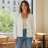 Alice Collins - Daphne Cardigan - White - Wildvine Clothing, Spalding, Lincolnshire