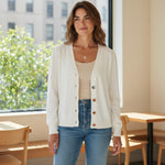 Alice Collins - Daphne Cardigan - White - Wildvine Clothing, Spalding, Lincolnshire