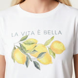 QED - Ladies - "Lemon" Embellished Print T-Shirt - Wildvine Clothing, Spalding, Lincolnshire