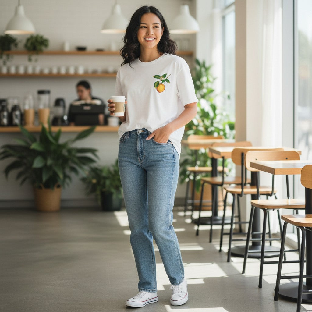 Ladies - Embellished Italian Summer T-shirt - White - Wildvine Clothing, Spalding, Lincolnshire