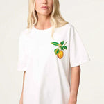 Ladies - Embellished Italian Summer T-shirt - White - Wildvine Clothing, Spalding, Lincolnshire