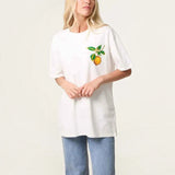 Ladies - Embellished Italian Summer T-shirt - White - Wildvine Clothing, Spalding, Lincolnshire