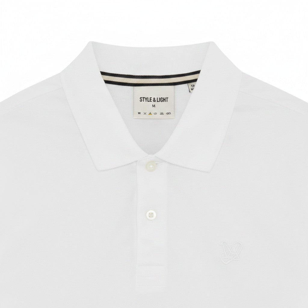 Lyle & Scott - Mens Pintuck Cuff Polo Shirt - White - Tonal - SP2454V 626 - Wildvine Clothing, Spalding, Lincolnshire