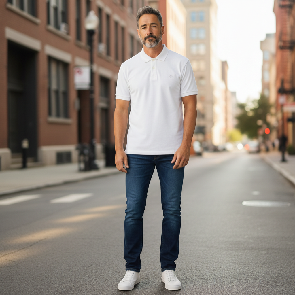 Lyle & Scott - Mens Tonal Eagle Polo Shirt - White 626 - Wildvine Clothing, Spalding, Lincolnshire