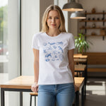 Wild Flower - Ladies - Marine Life Embellished T-Shirt - White - Wildvine Clothing, Spalding, Lincolnshire