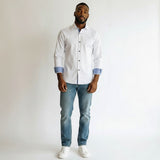 OLYMP - Mens Shirt - Level Five Body Fit -White - Wildvine Clothing, Spalding, Lincolnshire