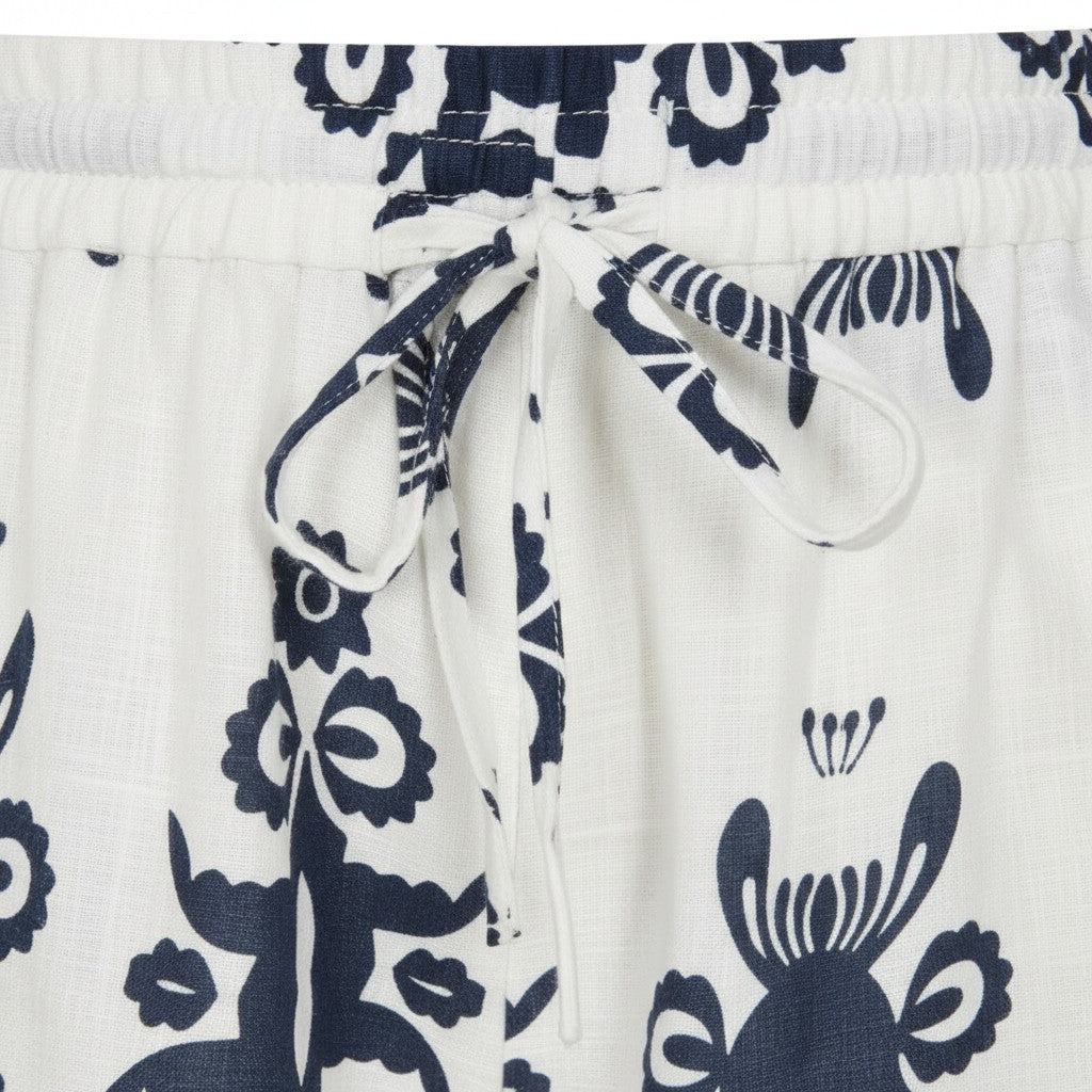 Alice Collins - Athena Trousers - White/Rich Navy - Wildvine Clothing, Spalding, Lincolnshire