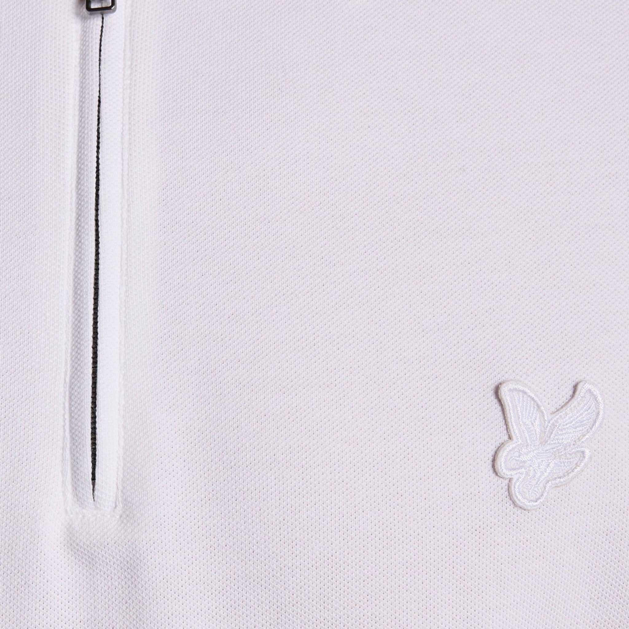 Lyle & Scott - Mens Superfine Pique Zip Polo Shirt - White 626 - Wildvine Clothing, Spalding, Lincolnshire