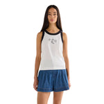 Wrangler Womens Top – Ringer Tank - Worn white - Wildvine Clothing, Spalding, Lincolnshire