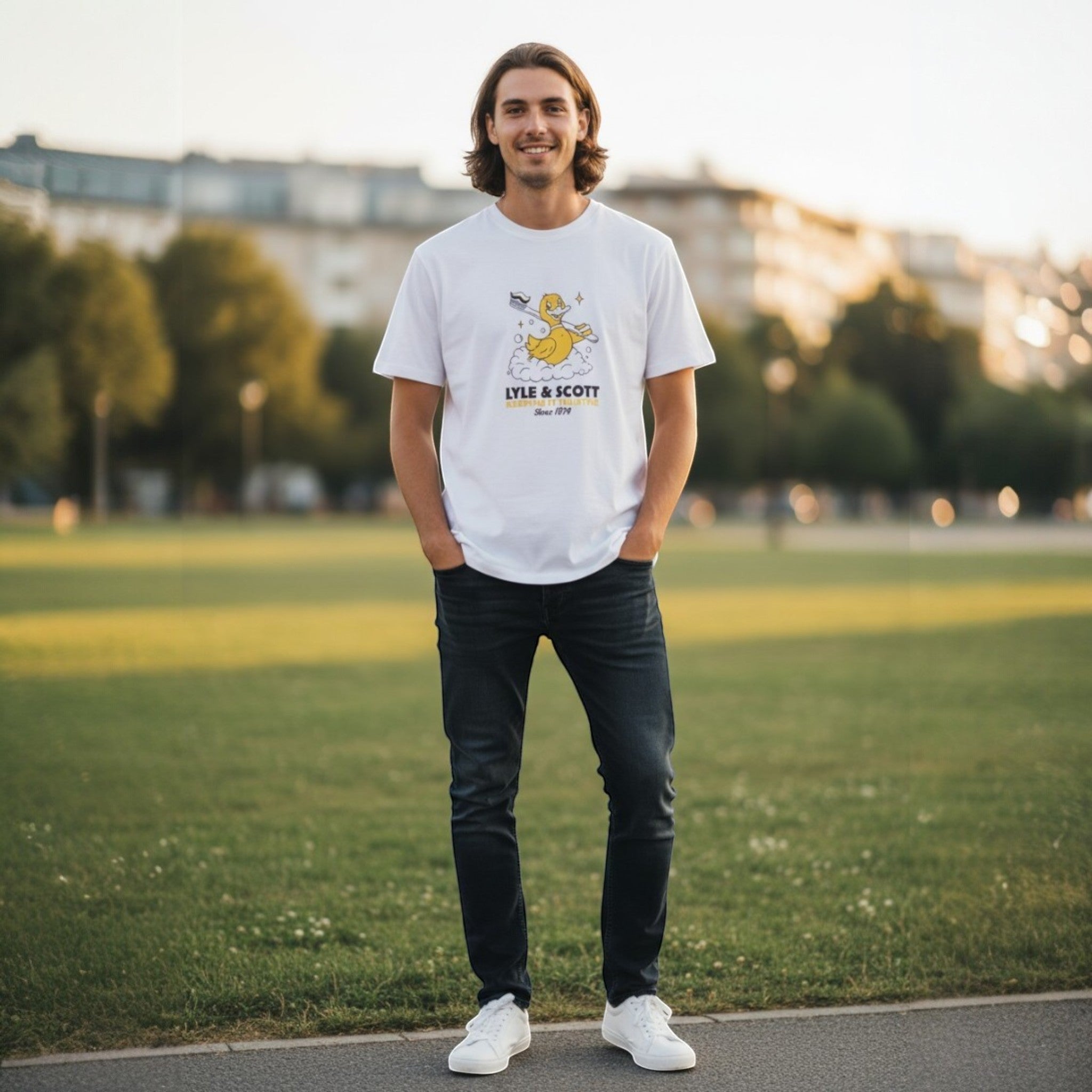 Lyle & Scott - Mens Rubber Duck Graphic T-shirt - White TS2423V 626 - Wildvine Clothing, Spalding, Lincolnshire