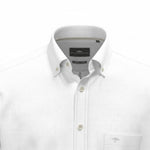 Fynch-Hatton Men's Regular Short Sleeve Casual Shirt - Solid Slub – White - Wildvine Clothing, Spalding, Lincolnshire