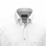 Fynch-Hatton Men's Regular Short Sleeve Casual Shirt - Solid Slub – White - Wildvine Clothing, Spalding, Lincolnshire