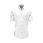 Fynch-Hatton Men's Regular Short Sleeve Casual Shirt - Solid Slub – White - Wildvine Clothing, Spalding, Lincolnshire