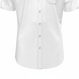 Fynch-Hatton Men's Regular Short Sleeve Casual Shirt - Solid Slub – White - Wildvine Clothing, Spalding, Lincolnshire